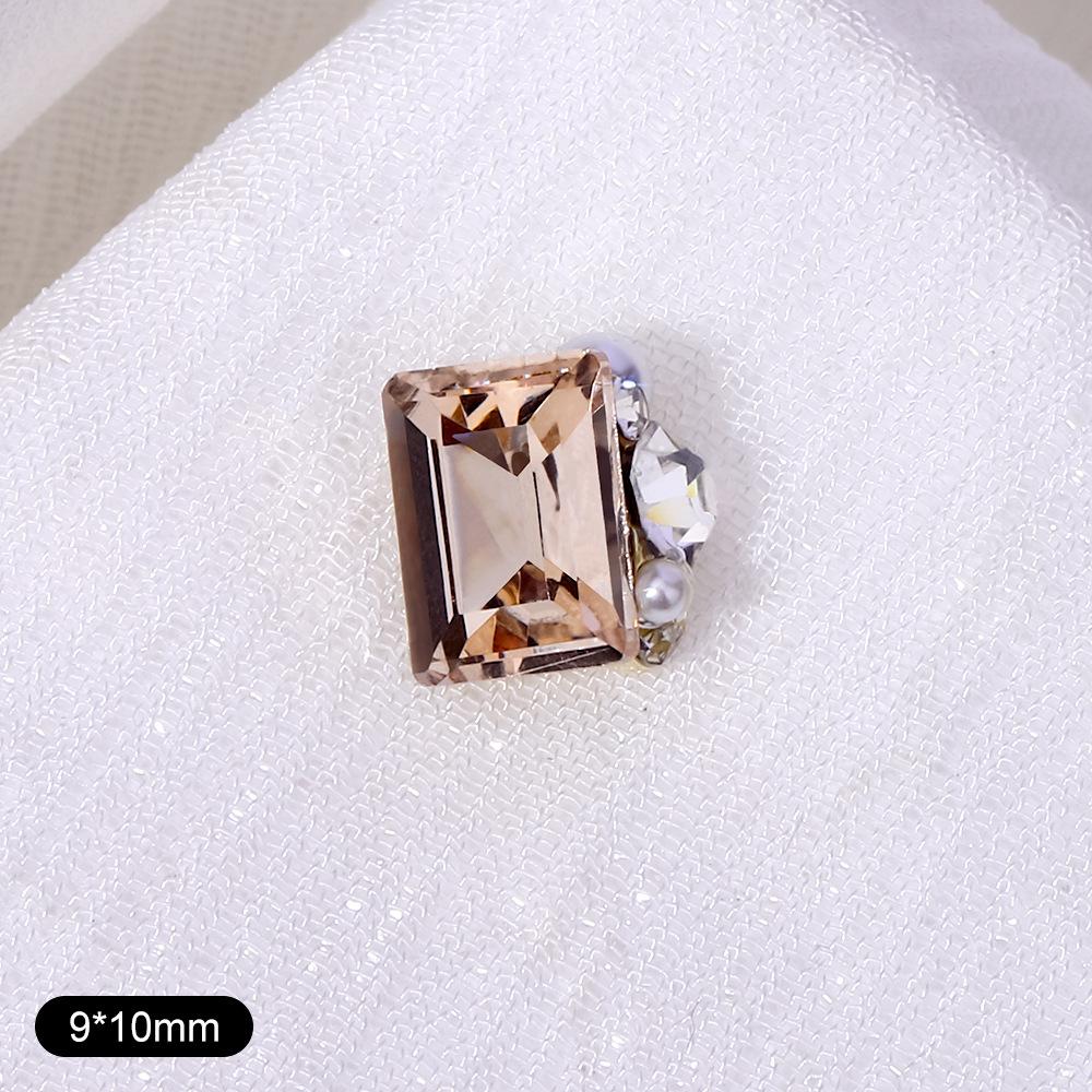 Light Coffee Merad Crystal Stack Diamond Finished Diamond Decoration Material Crooked Heart Peach Heart Rock Sugar Fertilizer Square Three-Dimensional