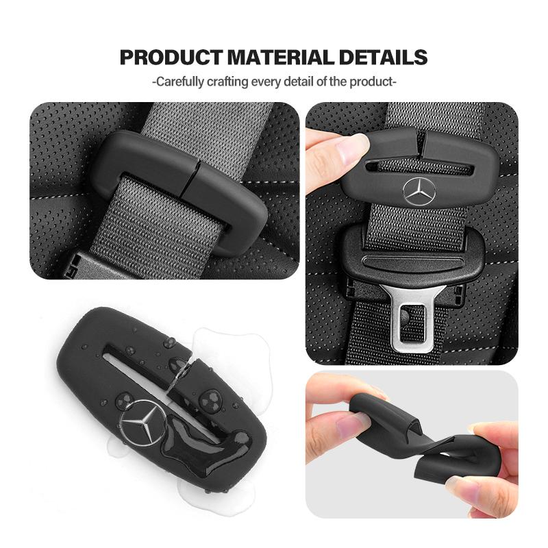 2pcs Car Safety Belt Protection Clip Seat Belt Lock Accessories For Mercedes Benz C180 C300 W124 W176 C200 C260 GLC CLE CLA AMG