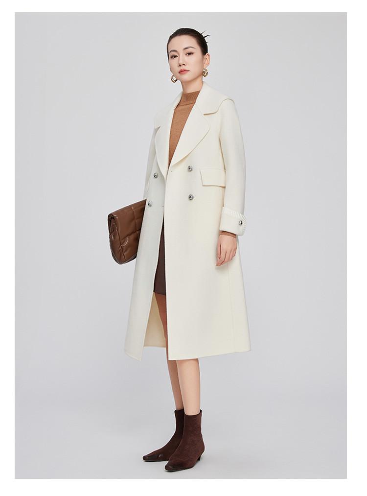 Sheep Wool Coat: Elegant Winter Temperament, Versatile for Commuting, Double-sided Woolen Women's Coat
