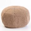 WTEMPO Wide-brimmed Solid Color Plaid Printed Hats Women Autumn Winter Bowknot Retro Vintage Cold-proof Windproof Hats