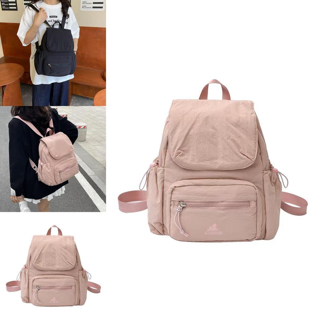 Nylon Casual Solid Color Backpack With Laptop Compartment For Men And Women