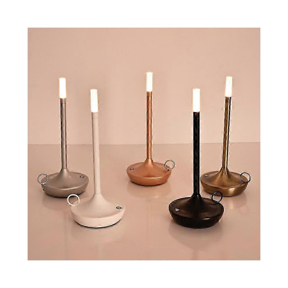 Stolní lampa do ložnice Dobíjecí bezdrátová dotyková lampa Kempingová svíčka Kreativní lampa dobíjecí přes USB-C Stolní lampa -1 KS