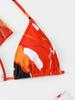 2026 European & American Sexy Print Women's Four-Piece Bikini Set Swimwear