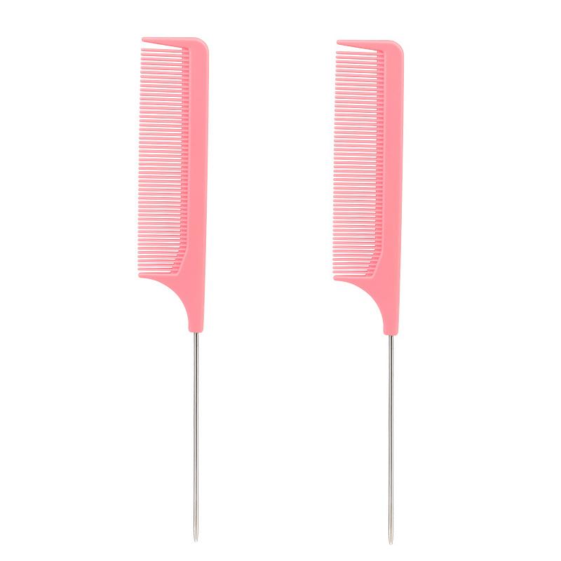 1 Professional Pointed Tail Comb Hair Salon Stainless Steel Comb Anti-static Dyeing Comb Styling Tool Special for Real Hair Wigs