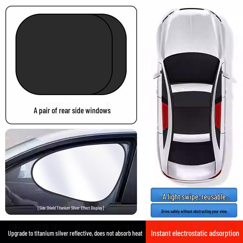 Car Side Window Electrostatic Sun Shade & Heat Insulation Film