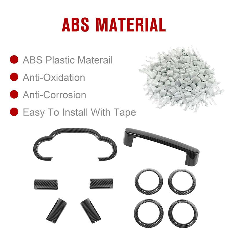 Panel de Control Central, decoración del volante, Kit Interior apto para Jeep Wrangler JK 2007-2010, accesorios para coche