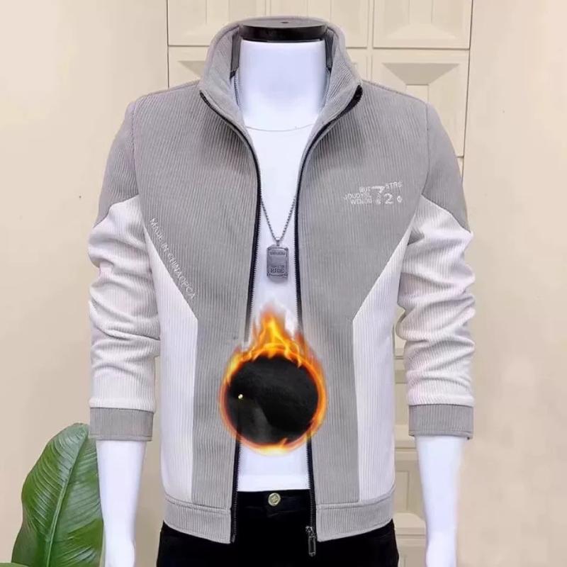 Veste Nouvelle Homme Printemps et Automne Coupe Slim Col Montant Assortiment de Couleurs Haut de Gamme Polyvalente Décontractée Veste Jeune