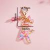 Fashion DIY A-Z Letters Keychain Metal Holder Pendent Key Chain With Butterfly Women Car Key Ring Simple Letter Key Party Gift
