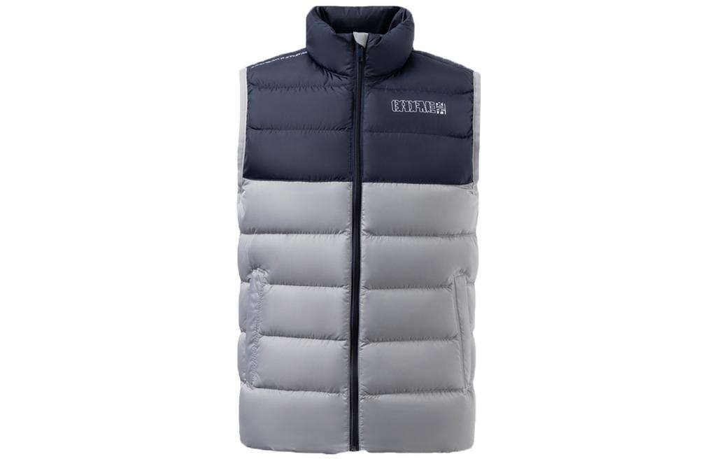 Li Ning BADFIVE Down Vests Men s Gray Stand Collar Moderate Other AMRR057-2 M