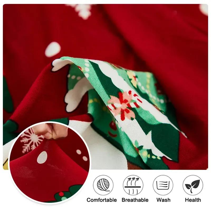 Christmas Printed Sofa Cover 1/2/3/4 Seater Stretch Fabric Couch Slipcover Elastic Sofa Protector for Living Room Xmas Decoration