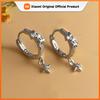 925 Sterling Silver Vintage Earrings For Women Trendy Simple Round Star Zircon Earring Jewelry Prevent Allergy Party Accessories