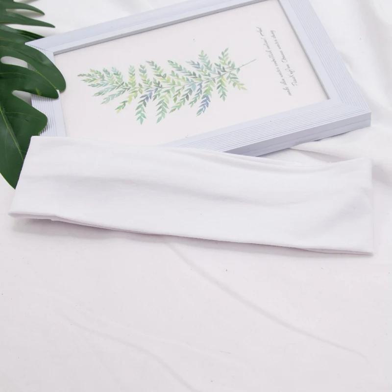 

Эластичная хлопковая повязка на голову для женщин и мужчин, однотонная повязка на голову для бега, фитнеса, йоги, эластичные аксессуары для волос, повязка на голову для занятий спортом на открытом воздухе белый