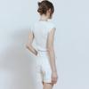 ADAUL Back Label Point Pintuck Half Pants - White