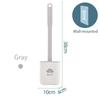 Silicone Toilet Brush Wc Cleaner Toilet Brush With Holder Flat Head Flexible Soft Bristles Brush Bathroom Accessories