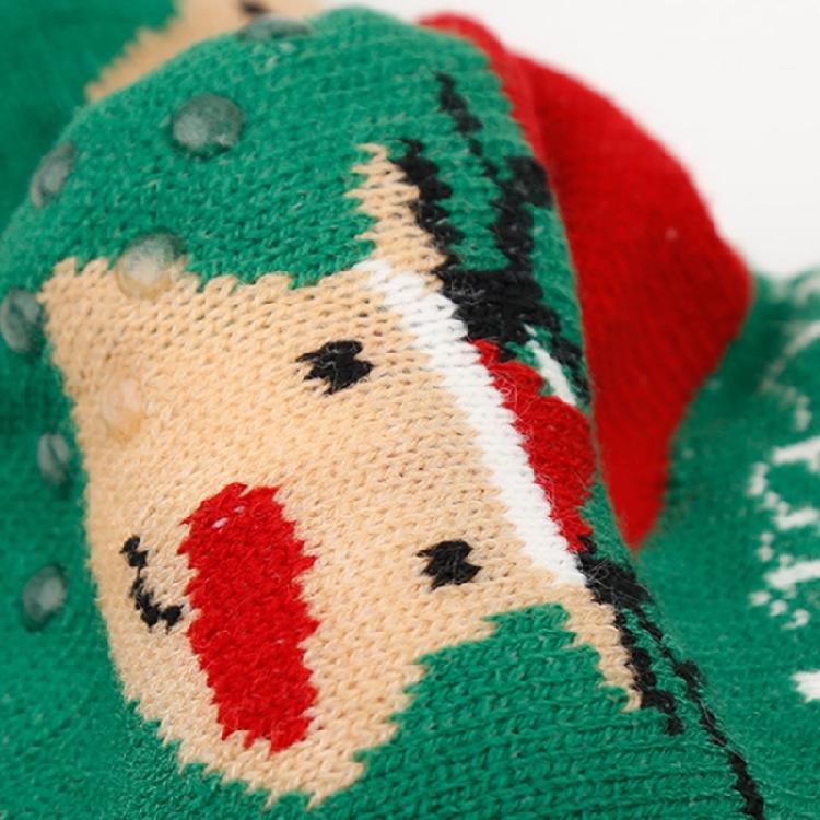 2 Pairs Winter Fuzzy Slipper Socks Nonslip for Women Soft Warm Themral Fleece Lining Knitted Thick Christmas Stockings