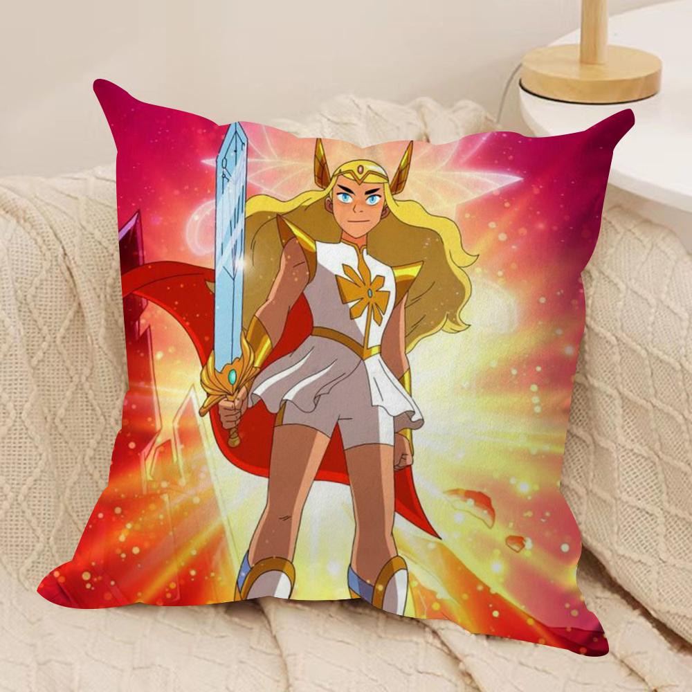 She R-Ra Princesses Of Power Cushion Cover Soft Plush Fabric Double-Sided Printed Sofa Cushion Cover For All Seasons Home Decor
