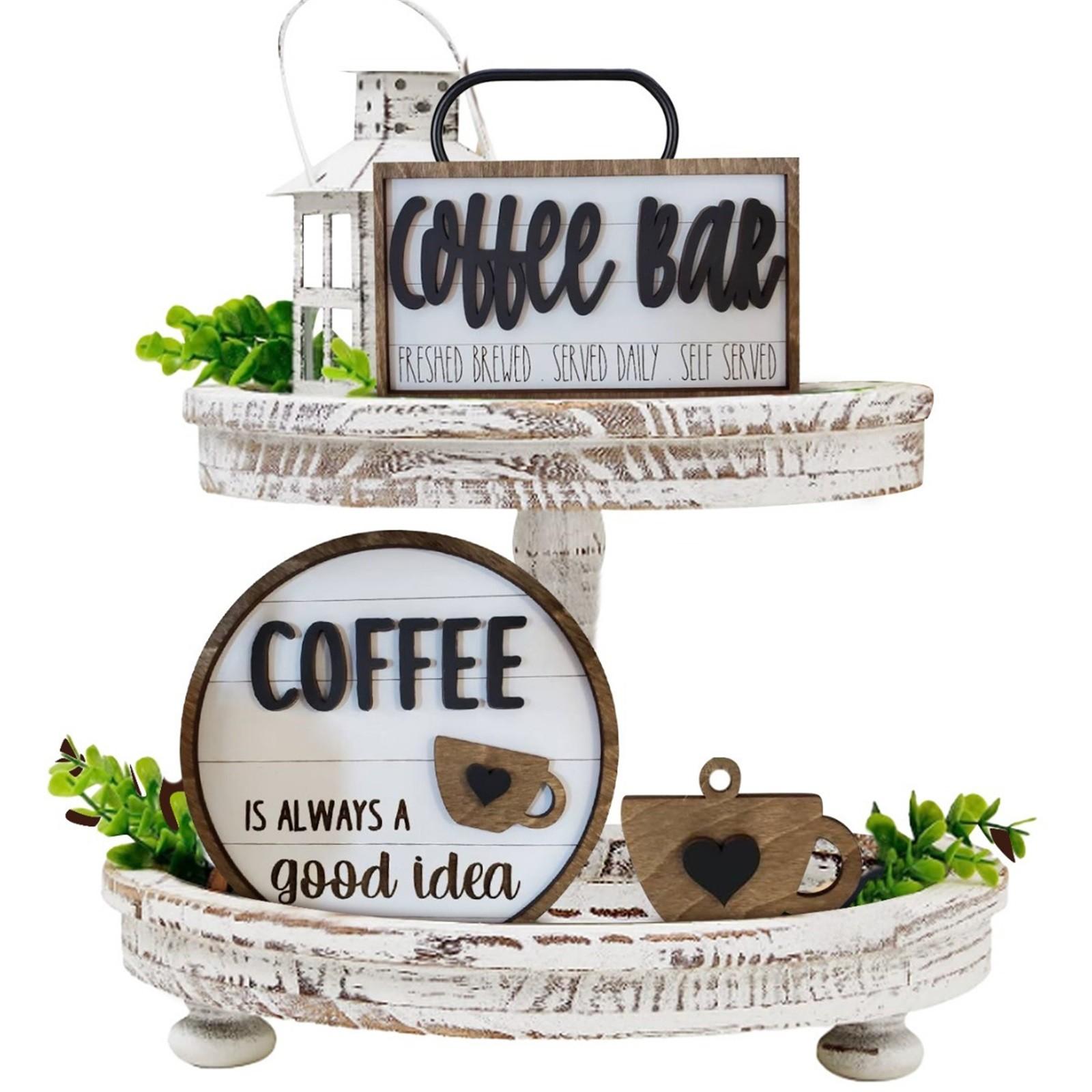 

Рождественские украшения рабочего стола, кофейный столик, многоярусный поднос, украшения для дома, для помещений One Size