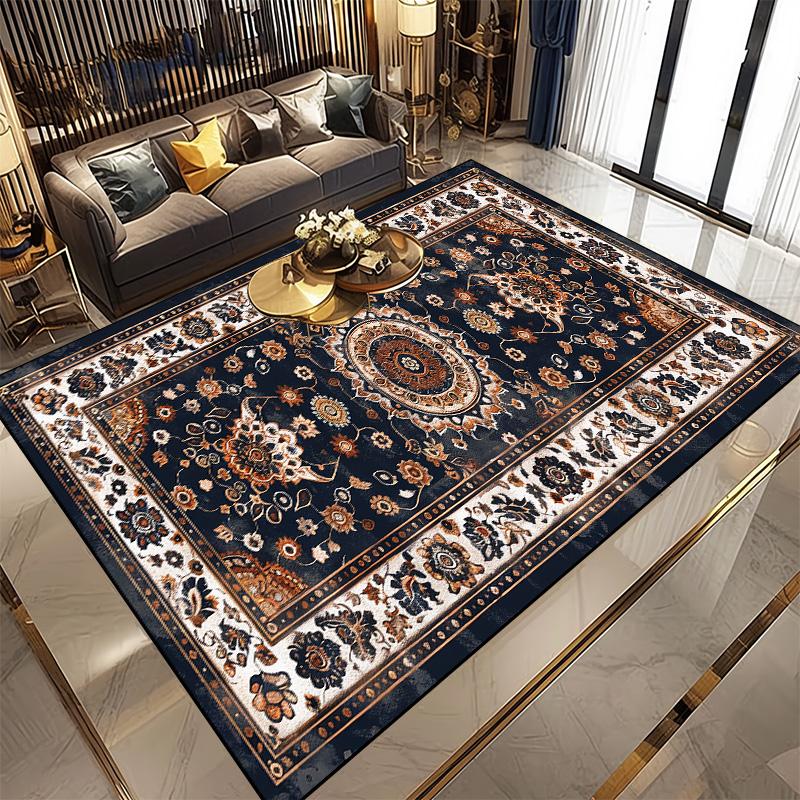 Retro Persian Carpet for Living Room Home Decoration Classical Antiskid Rugs Large Size Room Rug Washable Door Mat for Bathroom