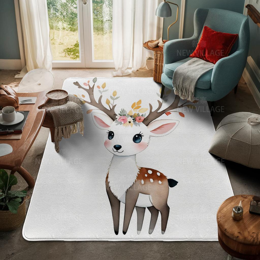 House Entrance Carpet Home Door Mat Living Room Bath Foot Bathroom Non-slip Water Absorption Rugs Bath Merry Christmas Winter