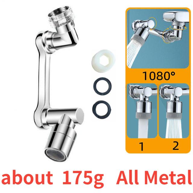 Tutto Metallo 99% Universale Rotazione 1080° Testa Spruzzatore Rubinetto per Estensore Aeratore Ugello Gorgogliatore Rubinetto Cucina Lavabo Braccio Robotico