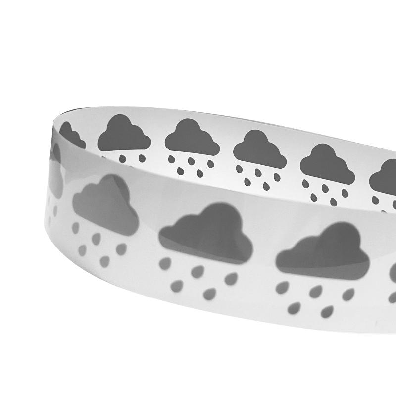 Rain Logo Silver Reflective Tapes Iron On Patches Vinyl Film Hoodies Diy Heat Transfer Clothes Stickers Parches Ropa Arts Crafts