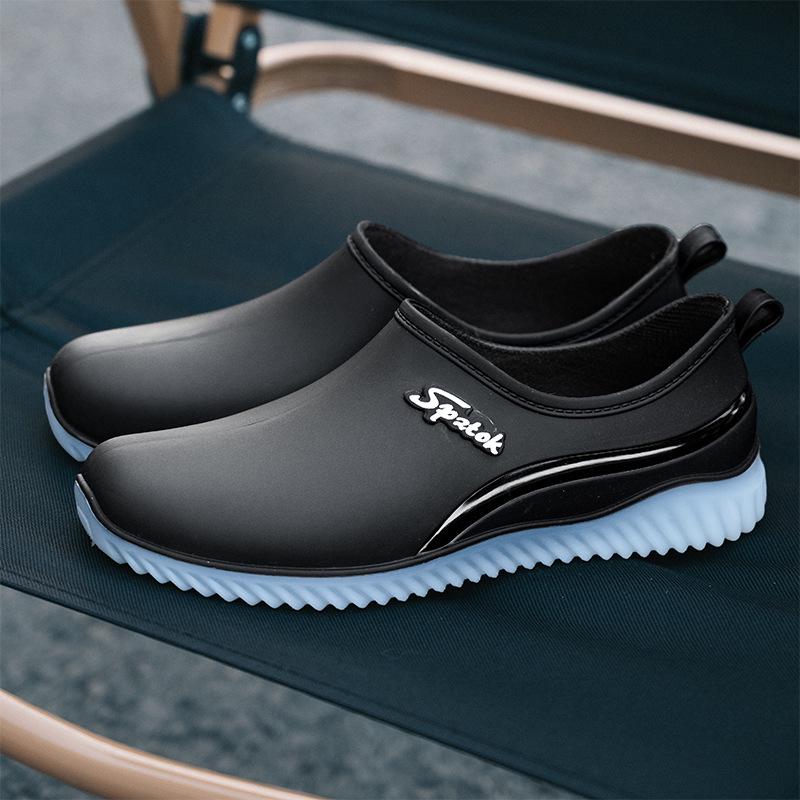Women's Versatile Low-Top Rain Boots - Soft Sole, Comfortable, Breathable, Non-Slip Rubber Shoes for Outdoor Summer Wear