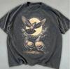 Retro grafické tričko Tři holubi, Vintage tričko Holub Měsíc, Tričko pro milovníky pozorování ptáků