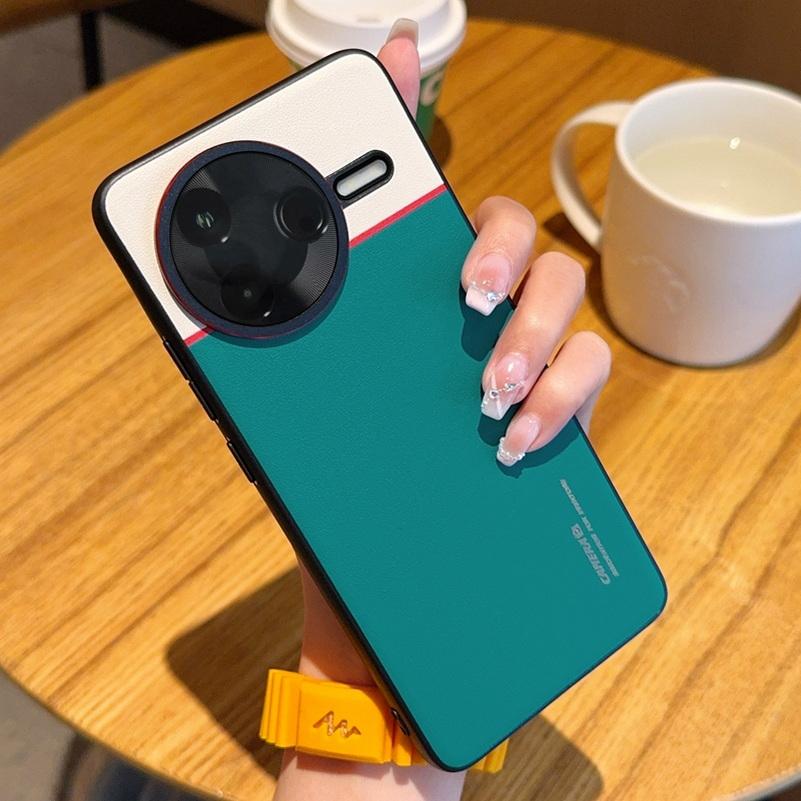 Double Pigment Leather Lens Raised Protective Lens Phone Case For Poco F7 Ultra POCO F7 Pro Camera Protection Cover