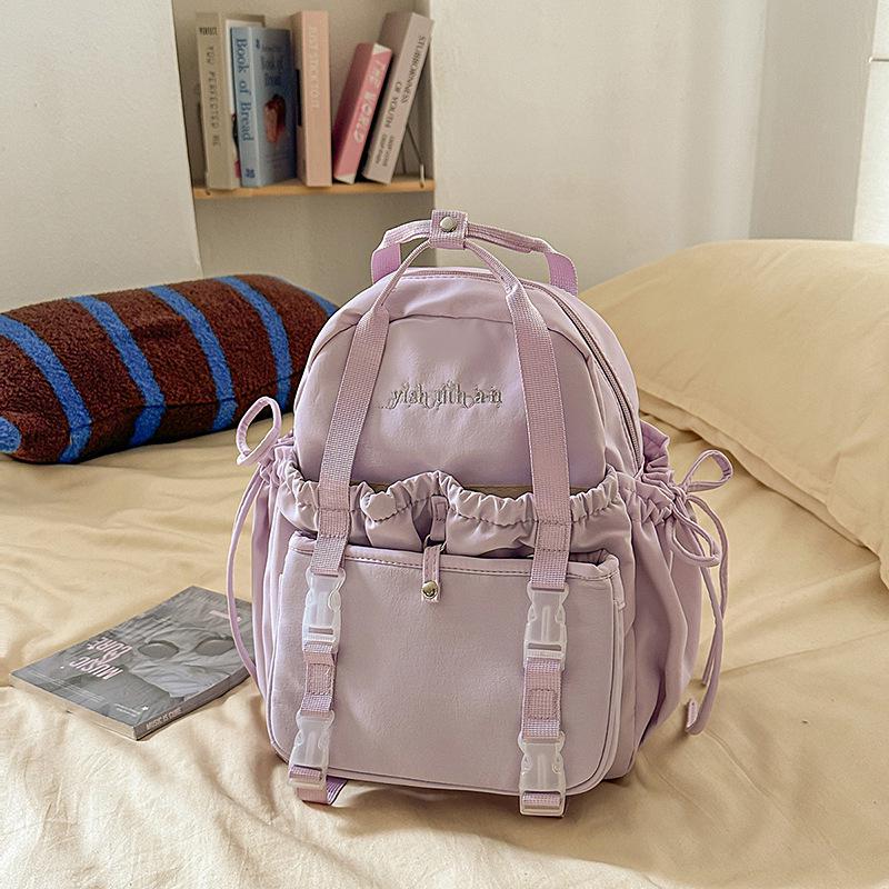 Student Rucksack mit großem Fassungsvermögen, lässig, mit Cartoon-Anstecknadeln, für Reisen und Schule