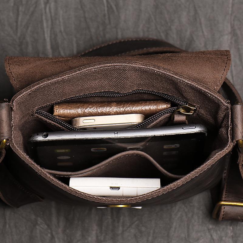 High Quality Messenger Bag for Men Genuine Leather Crossbody Bag Male Easy Travel Shoulder Bag for Tablet Men's Leather Handbag