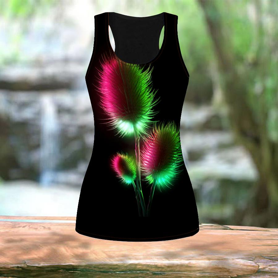 3D Gradient Blue Feather Print Women Workout Yoga Gym Printed Summer Sport Shirts Plus Size Vests