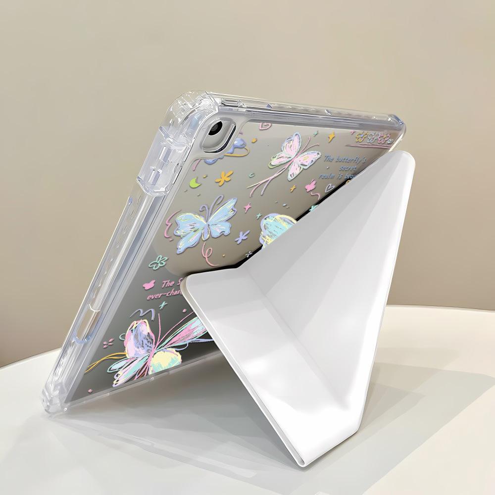 Secret Realm Butterfly is suitable for iPad Pro 11-inch Y folded edge sticker, tablet protective case, anti-drop soft case with pen slot