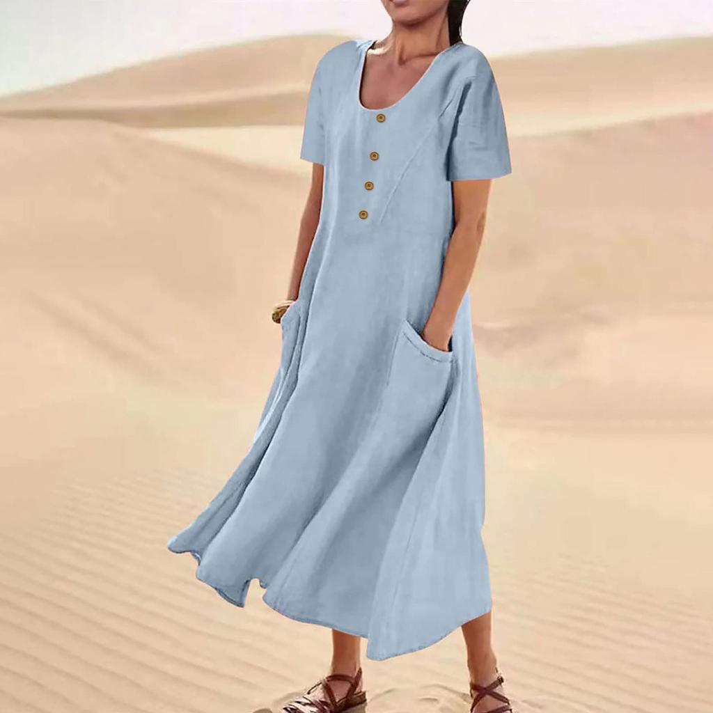 Women's Fashionable Casual -color Dress