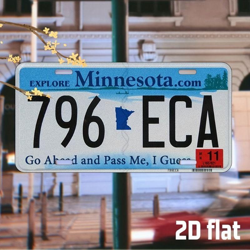 Motorcycle Souvenir License Plate, Metal Auto Wall Decor 15x30cm