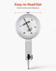 Dial Test Indicator with Universal Magnetic Base and Storage Case, 0.01 Mm Accuracy, 0-0.76 Mm Range, Micro Ball Handle for Narrow Area Measurement,