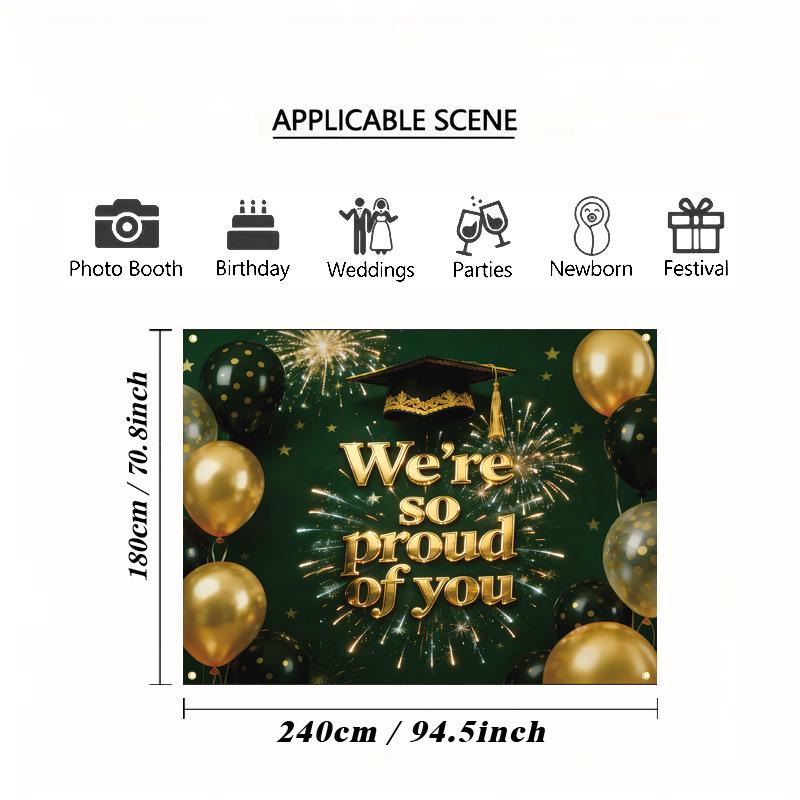2026 Graduation Party Garage Banner: Yard Decoration Flag