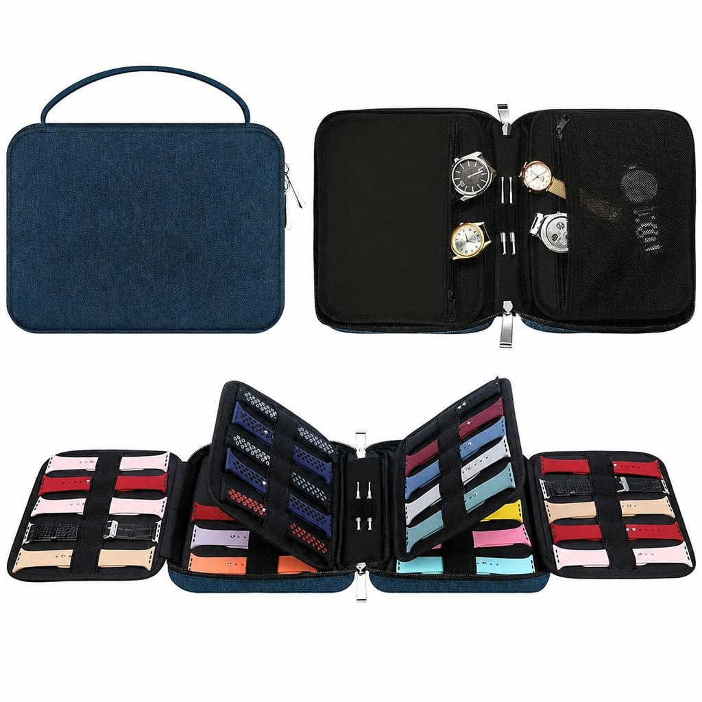 Portable Watch Strap Band Organizer Storage Bag Holder Travel Case Women Men