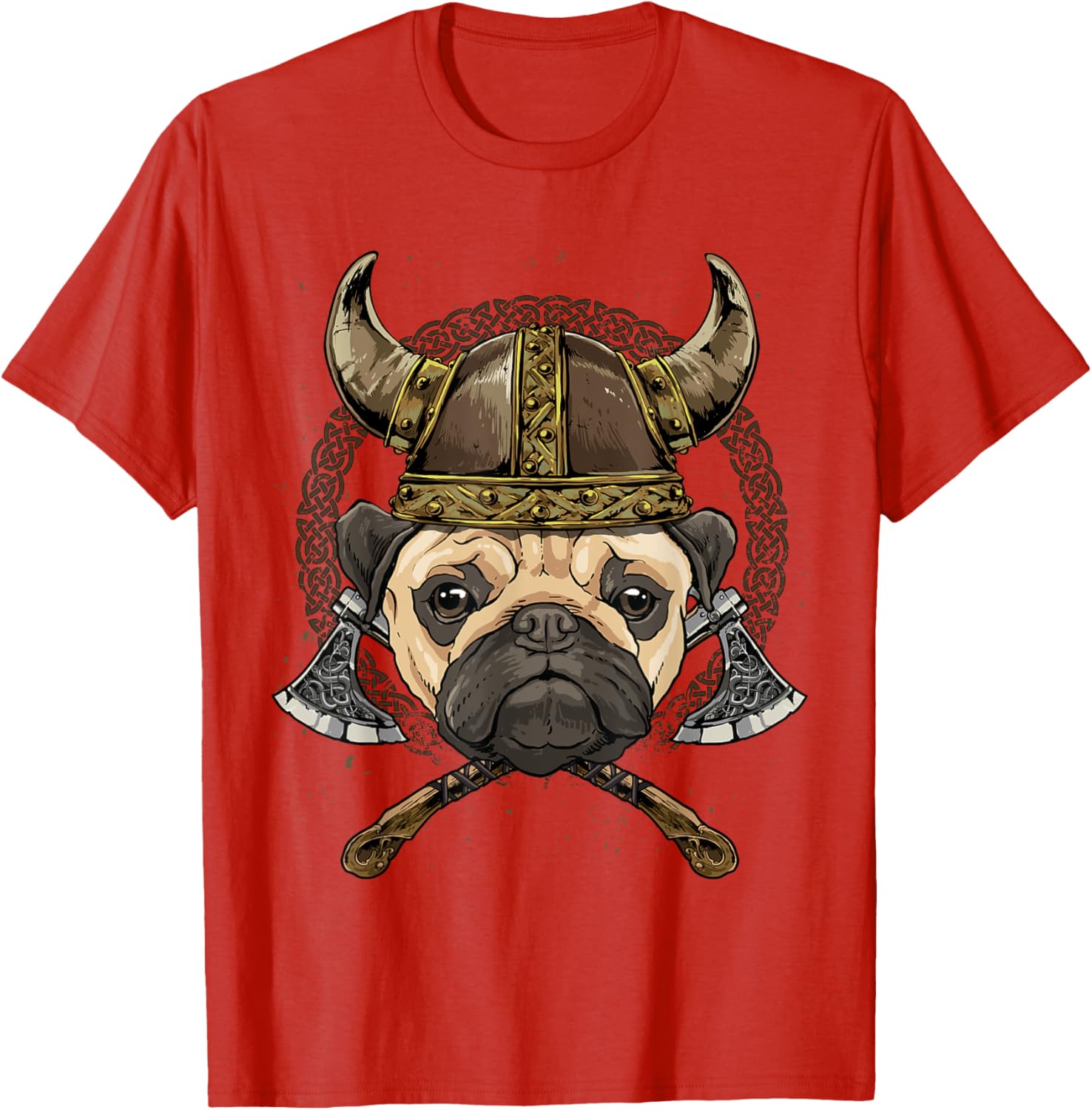 

Pug Nordic Warrior Norse Pagan Valhalla Dog Lover TShirt 100 Cotton ONeck Short Sleeve Summer Casual Mens Tshirt Streetwear S