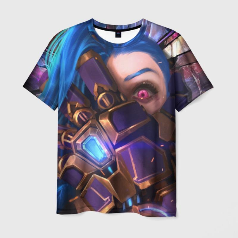 

Аніме Arcane League Jinx Graphic 3D Printed T-Shirt Чоловіки Жінки Короткий рукав O-образним вирізом Футболка Casual Harajuku Y2k Верхній одяг XL