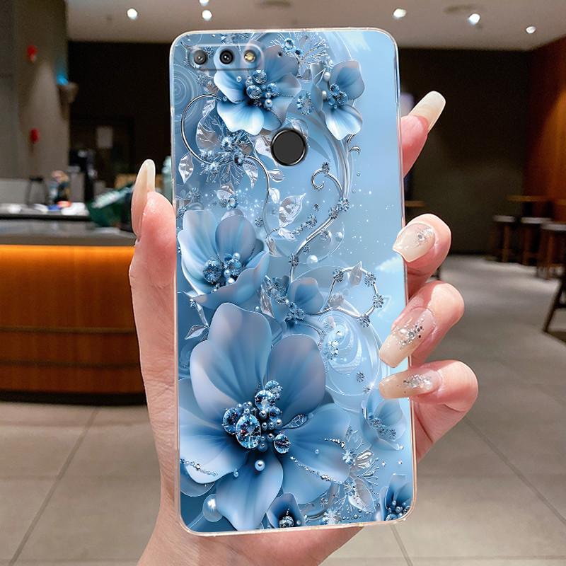 For Huawei Nova 2 Lite Case Cover Flowers Butterfly Clear Soft TPU Silicone Bumper for Huawei Y7 Y 7 Prime 2018 Phone Casing