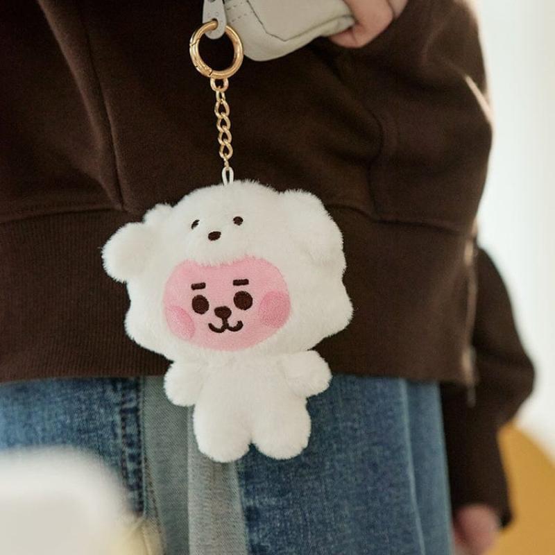 Bt21 Anime Bábätko Zvieratko Séria Plyšová Bábika Rj Cooky Plyšová Kľúčenka Roztomilá Kreslená Shooky Koya Dekorácia Prívesok na Tašku Darček