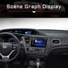 5Pcs For Honda Civic Coupe 2013-15 Carbon Fiber GPS Navigation Panel Cover Trim