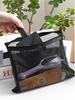 1/3/5pcs Mesh Clear Cosmetic Bags Women Black Makeup Bag Portable Travel Toiletry Organizer Case Lipstick Storage Pouch Gift