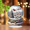 Christmas Decorations Santa Claus and Reindeer - 2D Flat Acrylic Desktop Ornament, Wall Decor Art, Four Seasons Decoration, Novelty Home Decor