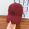 Baseball Cap Women's Streetwear Korean Style Letter Soft Top Fashion Curved Brim Hat Couple's Versatile Face-slimming Cap