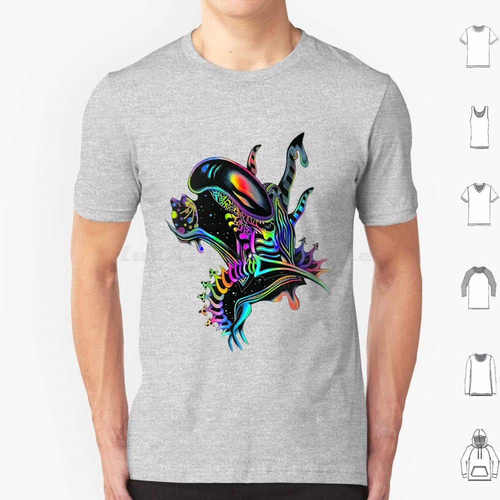 Xenomorph T Shirt Big Size 100 Cotton Xenomorph Xenomorph Black Xenomorph Movie Horror Sci Fi Space Science Fiction Retro S