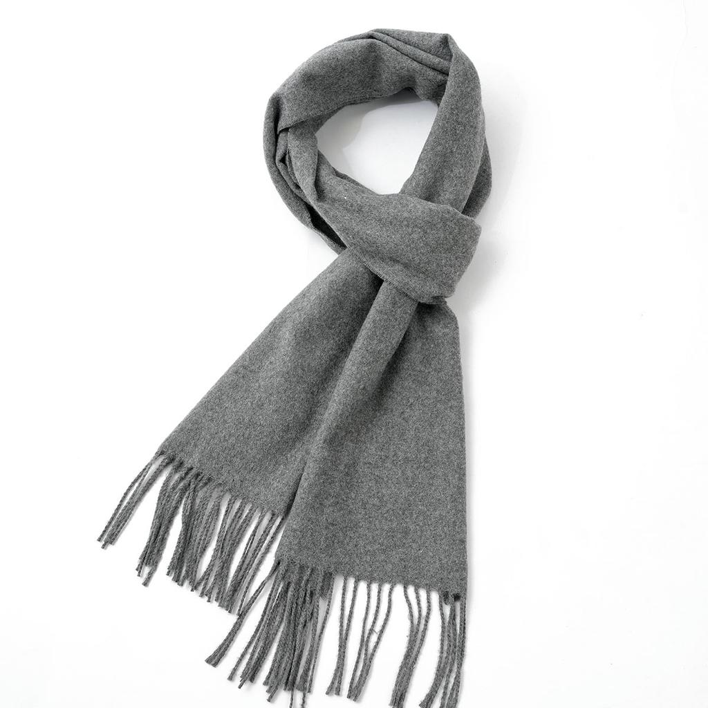 A Men'S Solid Color Imitation Cashmere Scarf, Warm And Soft Long Scarf Shawl, Winter Fashion Scarf