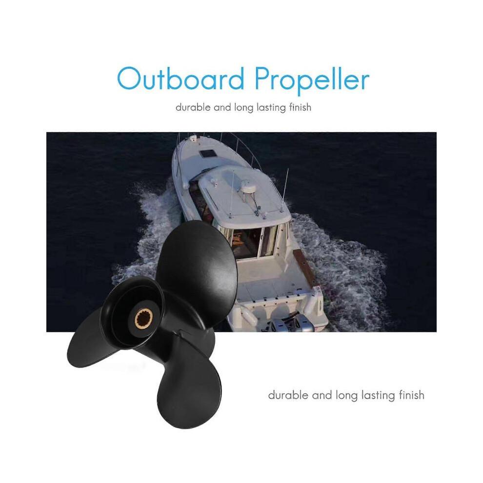 9.25 x 10 Aluminum Alloy Outboard Boat Propeller for Mercury 9.9-20HP 48-897752A11