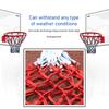 2pcs Heavy Duty Basketball Net Replacement White Red Blue Color Splicing Basketball Hoop Net