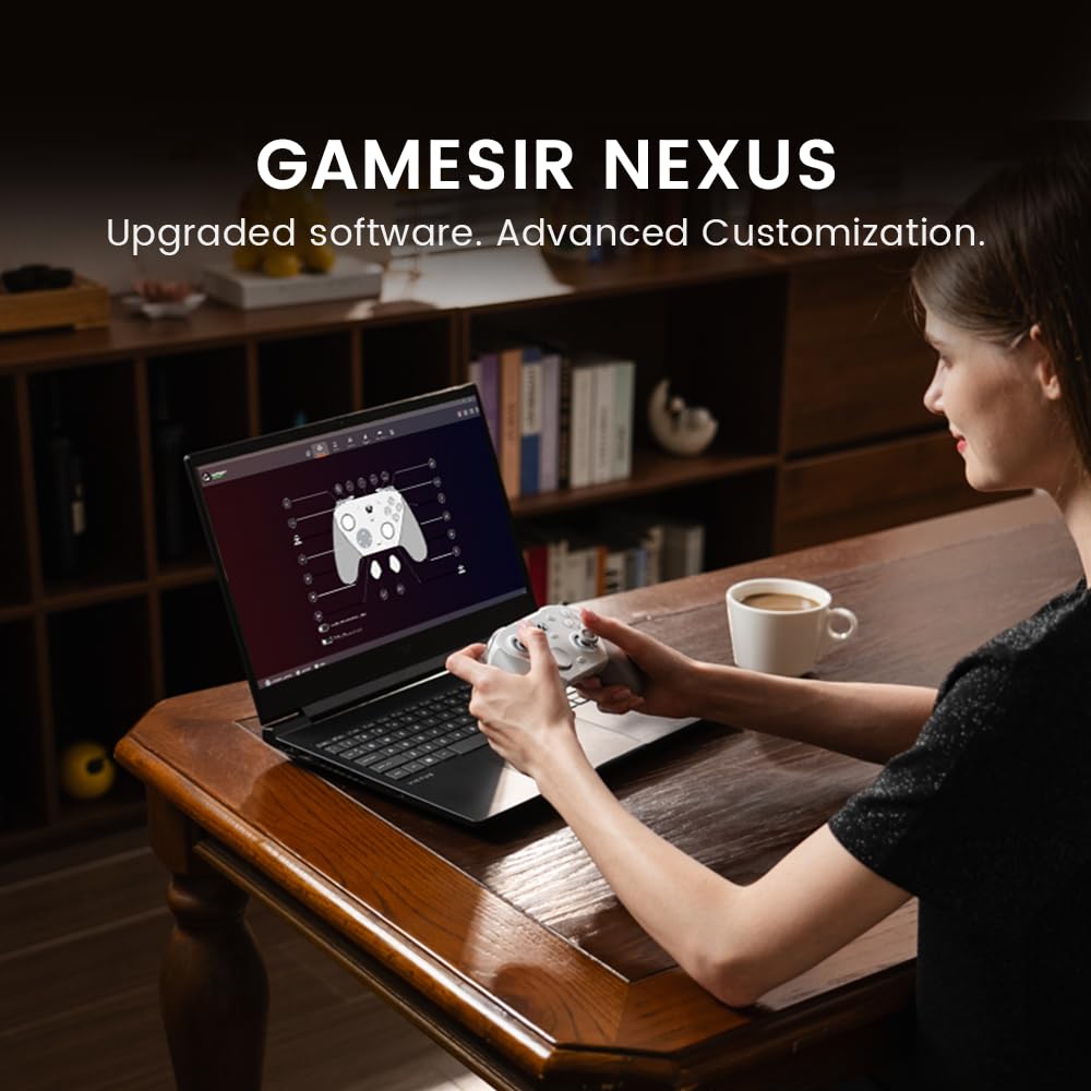 GameSir G7 Pro Game Controller für Drahtlos Kabelgebunden 5 Millionen Tastenanschläge TMR Schalterbare Trigger 1200mAh 1000Hz Abfrage Ladestation Makro Rückseite Metallisch